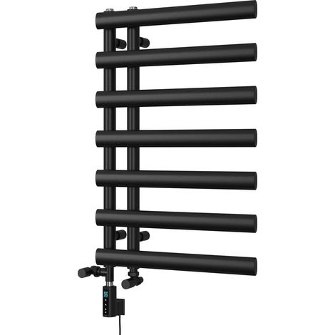 Elyan - Black Dual Fuel Towel Rail H766mm x W500mm Thermostatic WIFI (1/3)
