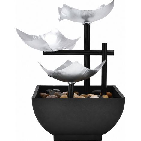 Fontaine de table à 3 niveaux, ornement d'eau fluide pour la décoration de la maison ou du bureau, pour une ambiance relaxante en intérieur (1/5)