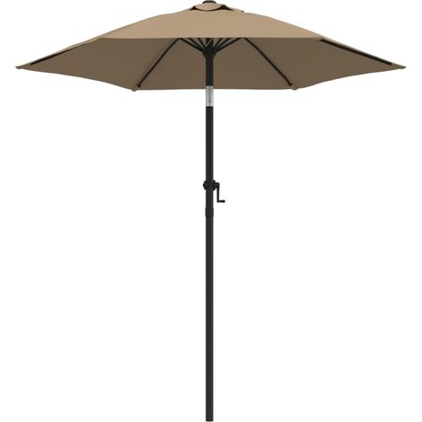Sonnenschirm Taupe 200 x 224 cm Aluminium vidaXL