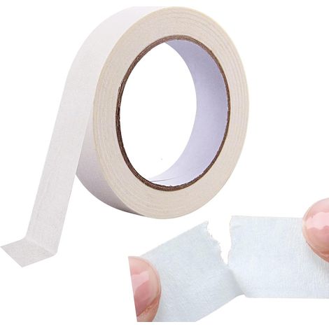Ruban De Masquage - 50 M X 25 Mm - Papier Crêpe Blanc - Adhésif Répositionnable Pour Peinture Et Dessin (1/5)