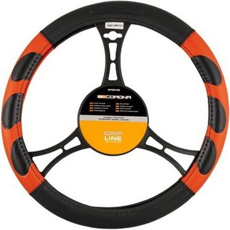 Couvre volant GRIP Noir Rouge (1/2)