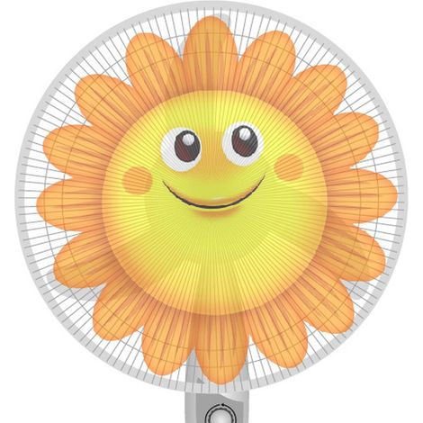Housse de protection lavable pour ventilateur d'été, motif dessin animé, protège-doigts pour enfants. (1/5)