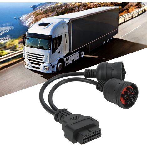 Câble adaptateur OBD2 1 vers 2 pour poids lourds J1708 6 broches/J1939 9 broches (1/5)