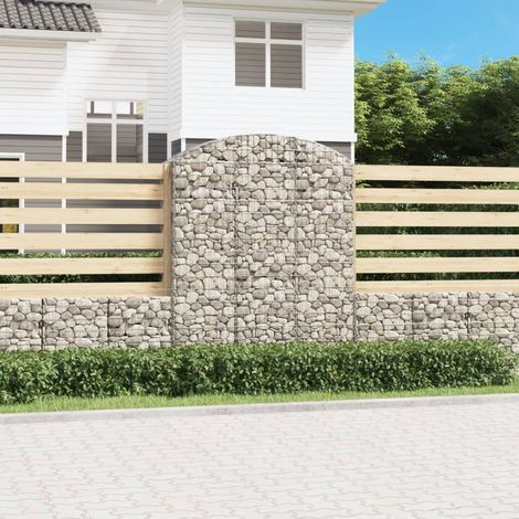 Gabion à arc élevé 150x50x180/200 cm Fer galvanisé