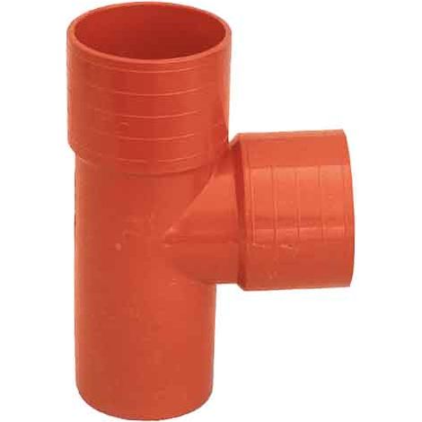 RACCORDO A T IN PVC ARANCIO 87,30° Ø 80 mm