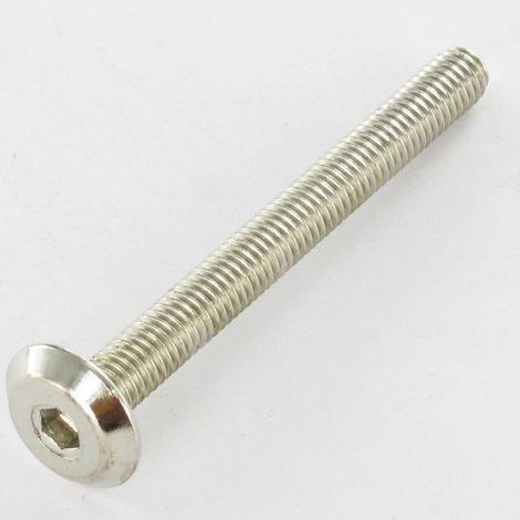 Vis Express – Vis à métaux M6x60 tête plate – Acier nickelé – Filetage métrique pas standard – Pour fixation dans matériaux durs