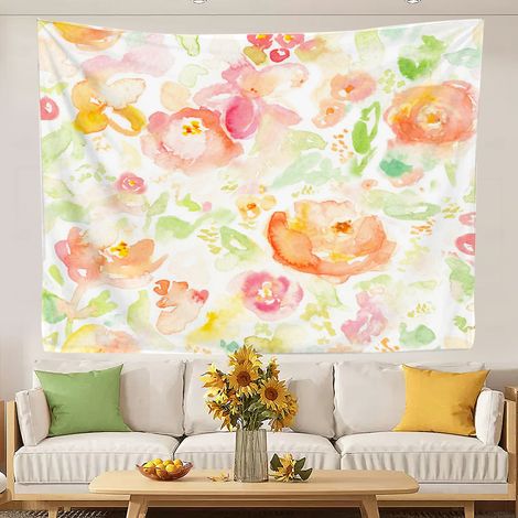 Tapisserie rétro humoristique pour chambre d'adolescente, à suspendre au mur pour le lit, décoration intérieure 150x130cm (1/5)