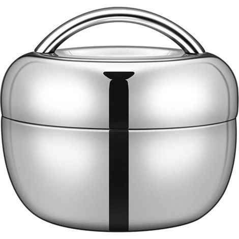 Sac à lunch en acier inoxydable, 1300 ml, idéal pour organiser ses repas au travail, à l'école, en pique-nique ou en voyage.-AquaForge (1/5)