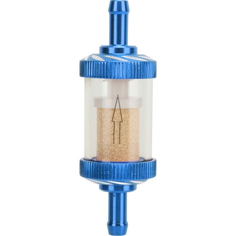 Filtre à essence pour moto, découpe ABS résistant à la chaleur, diamètre 6 mm pour motocyclette, bleu (1/5)