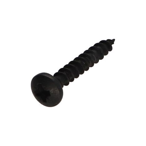VBA Vis bois agglo Inox A2 Noir Tête ronde TR Pozi 4X25-100 pièces