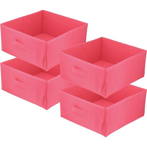 Storage Box faltbare Aufbewahrung Boxen 31 x 31 x 15 cm dunkelpink 4 stück (1/5)