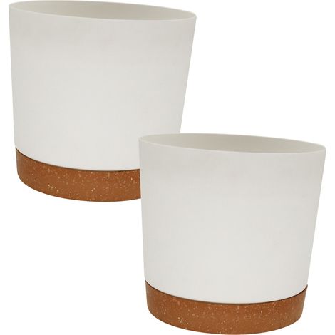 Panier suspendu Pot de fleurs balcon Pot de plantation-Blanc