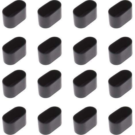 16x Casquette de Chaise Noir Pied Table Ovale en Caoutchouc Flexible Anti-Rayures Protection pour Meubles (1/5)