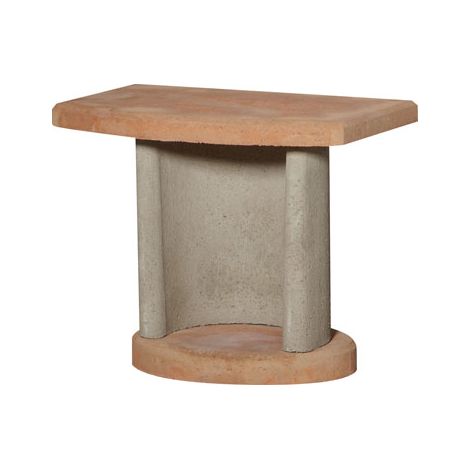 Buschbeck Zubehör für Grillkamine und Grillbars Beistelltisch terracotta- grau