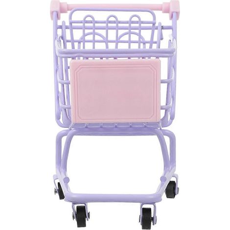 Petit chariot de supermarché, jouet de caddie décoratif lavande - Durable et pratique (1/5)