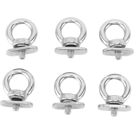 Kit de fixation pour rails de 6 pièces avec œillets en acier inoxydable et boulons à œil, adaptateur pour rails de guidage pour yachts, bateaux, kayaks et bateaux de pêche. (1/5)