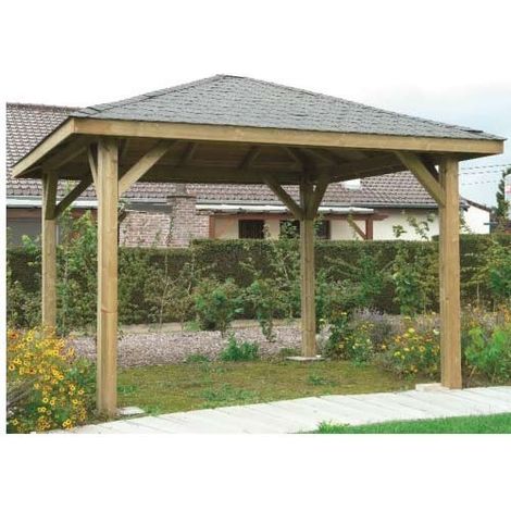 Kiosque de jardin 19,1 m², Toiture Shingle gris, Ancrage Aucun (1/2)