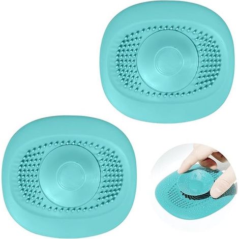 2-teiliger Silikon-Küchenspülenstöpsel, universeller 2-in-1-Haarfänger, Duschabflussstopfen, Küchenspülen-Abflussstopfen, Duschabfluss, Geruchskontrolle, Badewannenstöpsel, Waschbecken-Abflussstopfen, (1/5)