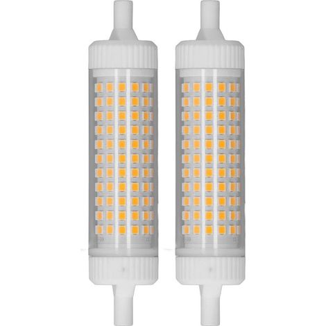Ampoule LED R7S 118mm, 2 pièces, variable 15W, 154 LED, projecteur à Double extrémité pour éclairage publicitaire nocturne à domicile, lumière chaude 220V (1/5)