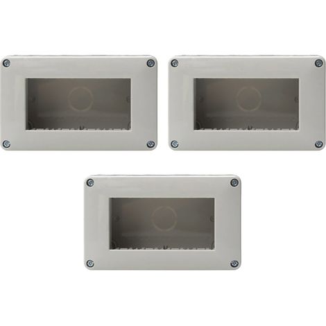gloca Custodie Esterne Contenitori Idrobox Compatibili Serie Plana (4P IP40, 3 UNITÀ) (1/4)
