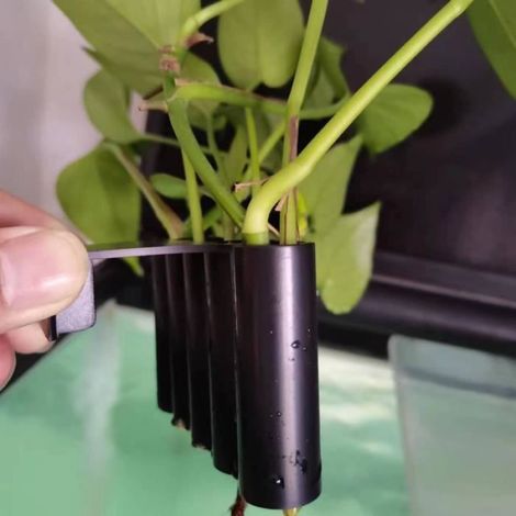 Porte-Plante Aquarium - Support Suspendu en ABS avec 5 Trous de Drainage - Pour Croissance des Plantes Aquatiques - 2 Pièces (1/4)