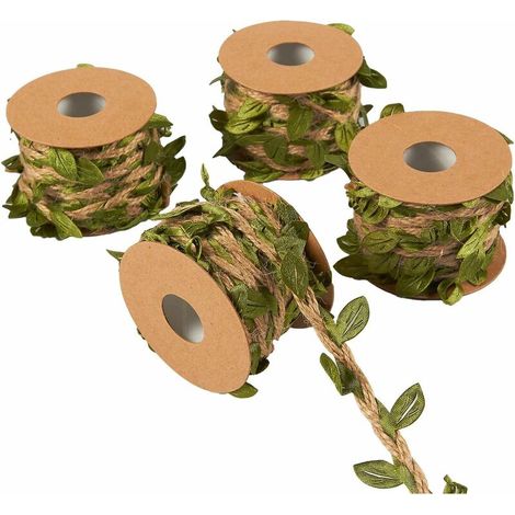 Leaf Garland - 4 Rolls Wall Hanging Artificial Plants Burlap Garland for Wedding Home Jungle 5m (1/5)
