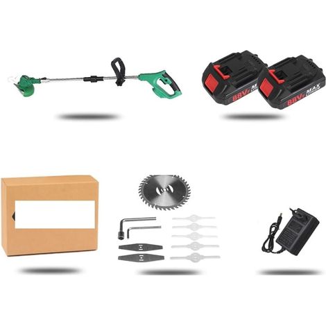 2000W 88VF Tondeuse à Gazon électrique Coupe-Herbe sans Fil Taille-haie Longueur Ajuster élagage Outils de Jardin(2 Battery Plug) (1/5)