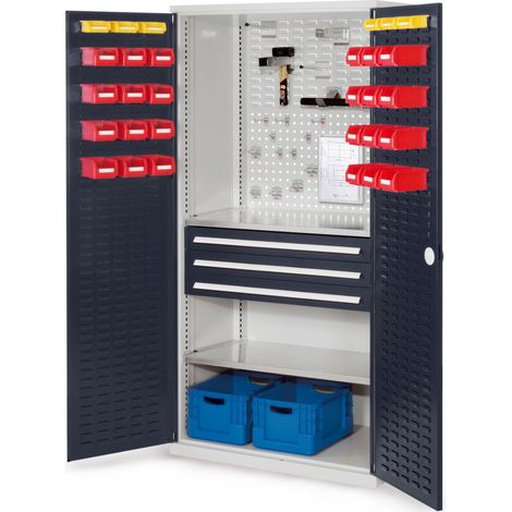 Kappes ®RasterPlan Schubladenschränke 1950x1000x600mm Schlitzplattentüren Modell 22 anthrazitgrau