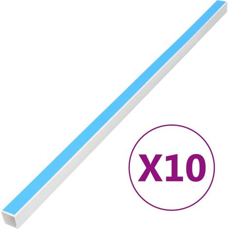 Goulottes de câbles auto-adhésives 30 x 15 mm, 10 m, PVC