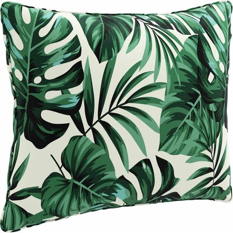 1-teiliges Rücken-Kissen PUTTEN 100 % Polyester Blattmuster vidaXL