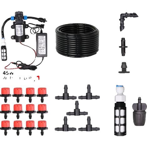 Système d'irrigation goutte à goutte DIY, Débit d'eau réglable, Kit de jardin complet, K kit (1/2)