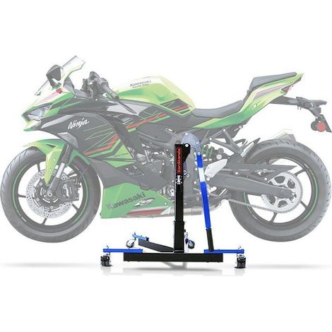 Bequille d'atelier Centrale Power Evo pour Kawasaki Ninja ZX-4RR 24-25 bleu