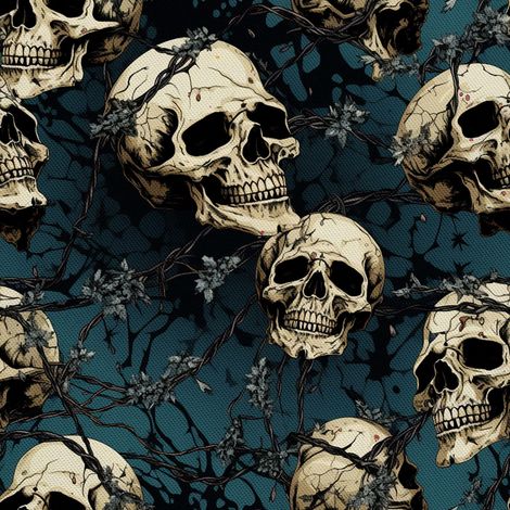 Tela Oxford decorativa para exteriores - Motivo de calavera I DX4886 (1/5)