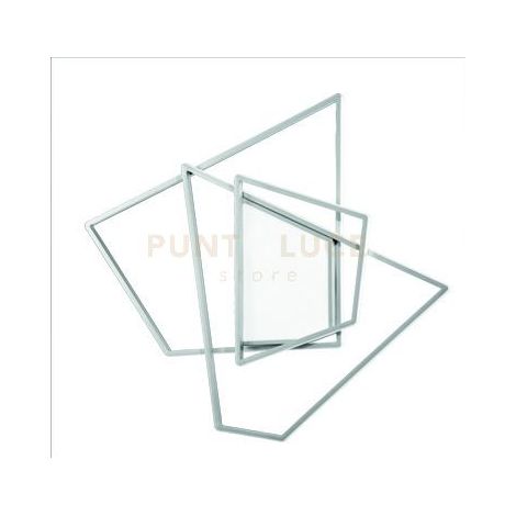 PLAFONIERA GALAXY GRANDE SILVER 3000k 3650lm 90w DIMMERABILE L.84CM