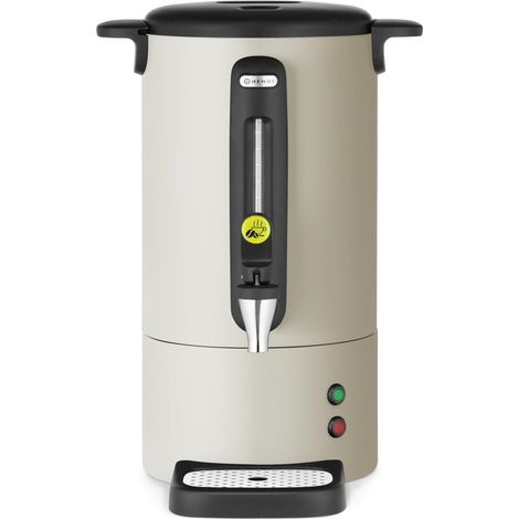 Percolateur à café 7L, cafetière à percolation avec paroi simple et robinet anti-gouttes, filtre intégré, 230V, 50/60Hz, 1050W, 307x330x(H) 450mm, blanc cassé, Inox, PP (1/3)