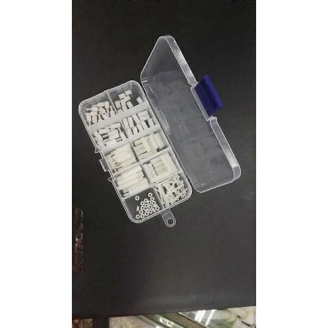Kit de 120 vis M3 en boîte : écrous et vis hexagonaux blancs à extrémité unique pour colonne d'isolation ( ) (1/3)