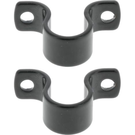 2x Lacet espagnolette collier en aluminium noir entraxe 30mm Volet Battant Fenêtre Butée Maintien