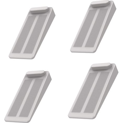 Arrêts de Portes,                    4pcs Antidérapante Cale Porte au Sol avec Hauteur Réglable,Ces Cales être Utilisées sur Une Base Genre Carrelage, Béton, Ciment,Tapis, Sols Stratifiésetc, Gris (1/5)