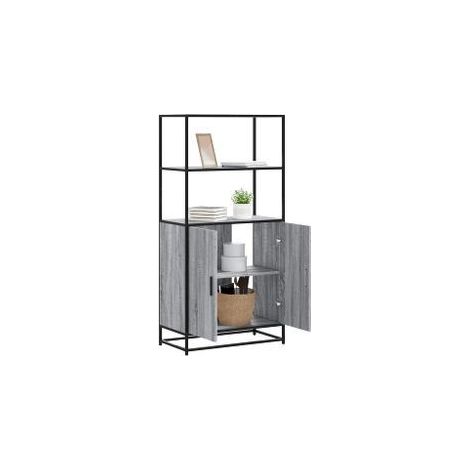 Buffet haut sonoma gris 68x35x139 bois d'ingénierie et métal (1/5)