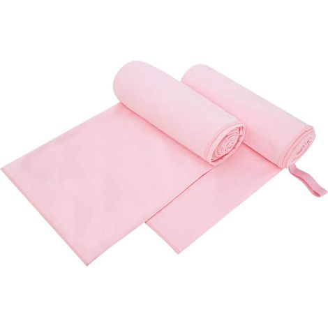 Sporthandtücher 2 pcs Rosa 200 x 100 cm Polyester und Polyamid
