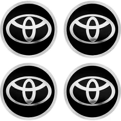 Quatre autocollants de logo de 56 mm pour cache-moyeu de roue de voiture Toyota Corolla, C-HR et RAV4. (1/2)