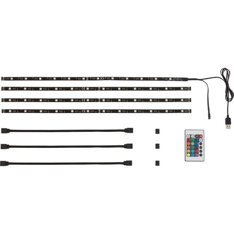 LED Stripe TV Beleuchtung RGB 2m 2,5W dimmbar Fernbedienung USB Briloner