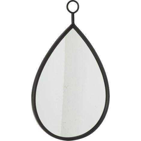 Miroir Mural Design "Drop" 61cm Noir (1/2)