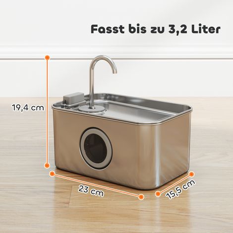 Katzenbrunnen 3,2L Trinkbrunnen für Katzen mit leiser Pumpe Aktivkohlefilter (1/5)
