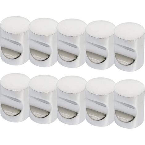 Lot de 10 boutons cylindriques de 3/4 po en nickel brossé (1/5)