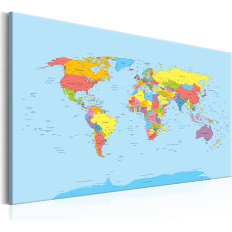 Tableau Imprimé "Rainbow Geography" 60 x 90 cm (1/2)