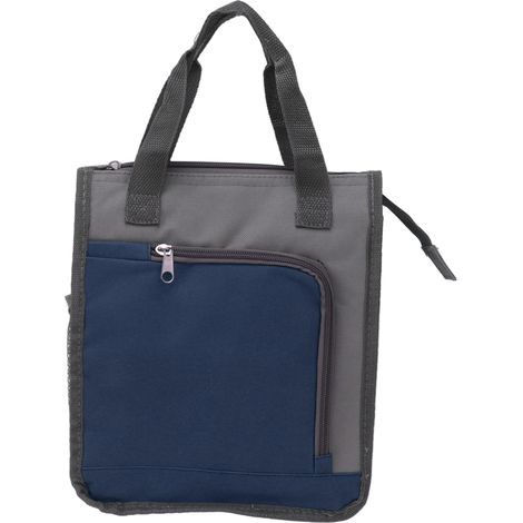 Sac isotherme réfrigéré élargi avec poignée, réutilisable pour courses, travail, voyage, randonnée, livraison de nourriture, bleu foncé (1/5)