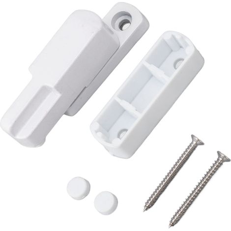 Fensterflügelverriegelung aus Aluminiumlegierung, T-förmig, kindersicher, weiß (1/5)