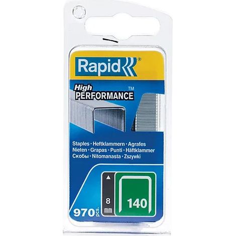 Grapas Rapid Modelo 140 Plata 8 mm Paquete 970