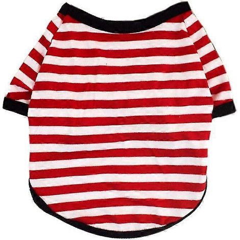 Camiseta de verano a rayas para perros, camisa transpirable para mascotas, sudadera colorida para cachorros, ropa para perros pequeños y medianos, cachorro 3 (1/5)